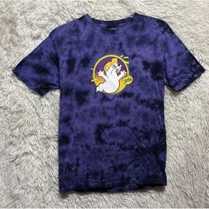 Buc-ees‎ T-Shirt Medium Purple Black Tie Dye Short Sleeve Halloween 2024 Hey Boo